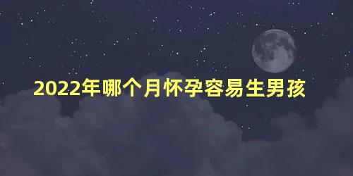 2022年哪个月怀孕容易生男孩
