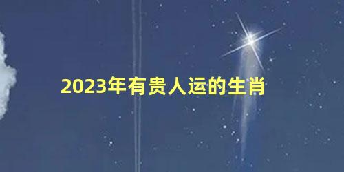 2023年有贵人运的生肖