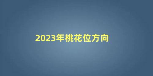 2023年桃花位方向