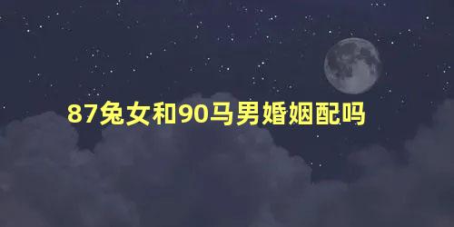 87兔女和90马男婚姻配吗