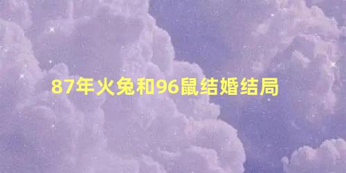 87年火兔和96鼠结婚结局