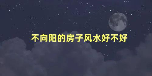 不向阳的房子风水好不好