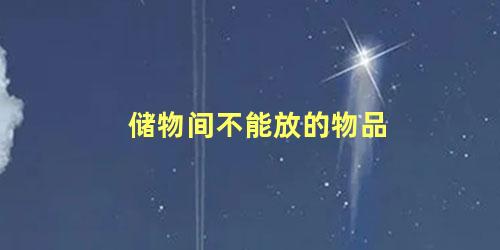 储物间不能放的物品