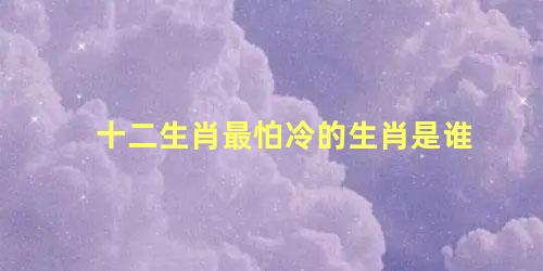 十二生肖最怕冷的生肖是谁