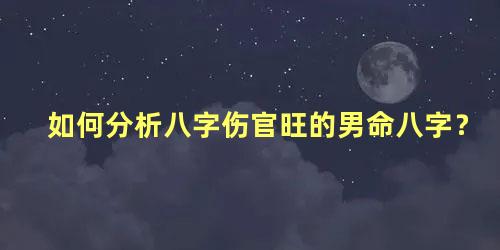 如何分析八字伤官旺的男命八字？