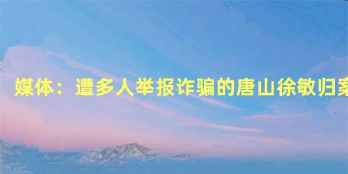 媒体：遭多人举报诈骗的唐山徐敏归案