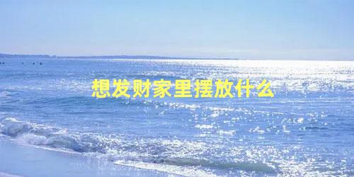 想发财家里摆放什么