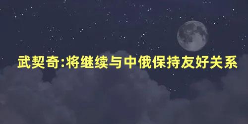 武契奇:将继续与中俄保持友好关系