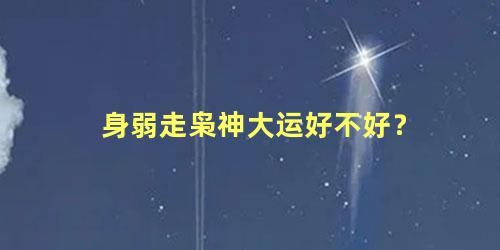 身弱走枭神大运好不好？
