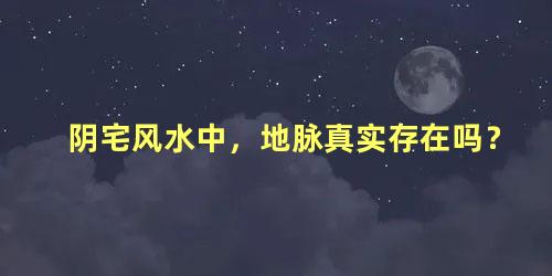 阴宅风水中，地脉真实存在吗？