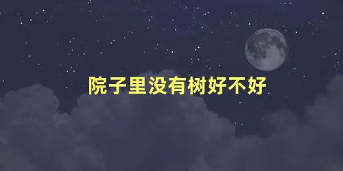 院子里没有树好不好