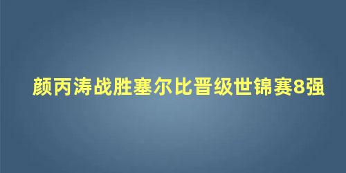 颜丙涛战胜塞尔比晋级世锦赛8强