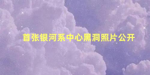 首张银河系中心黑洞照片公开