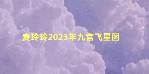 麦玲玲2023年九宫飞星图